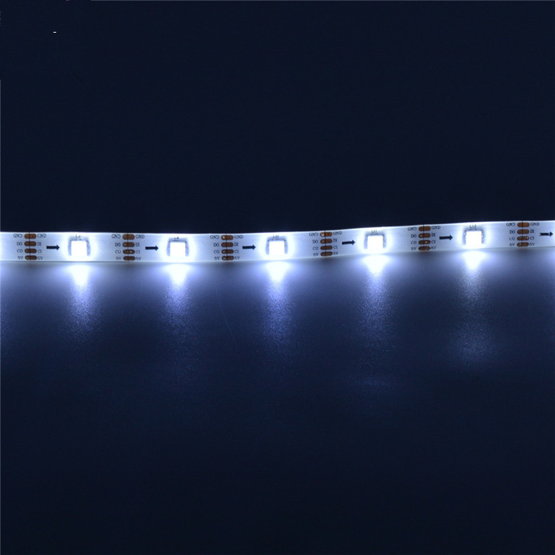 APA102 Daylight White DC5V 30LEDs/m Addressable Led Strip - 5m/16.4ft per roll APA102 Daylight White DC5V 30LEDs/m Addressable Led Strip - 5m/16.4ft per roll
